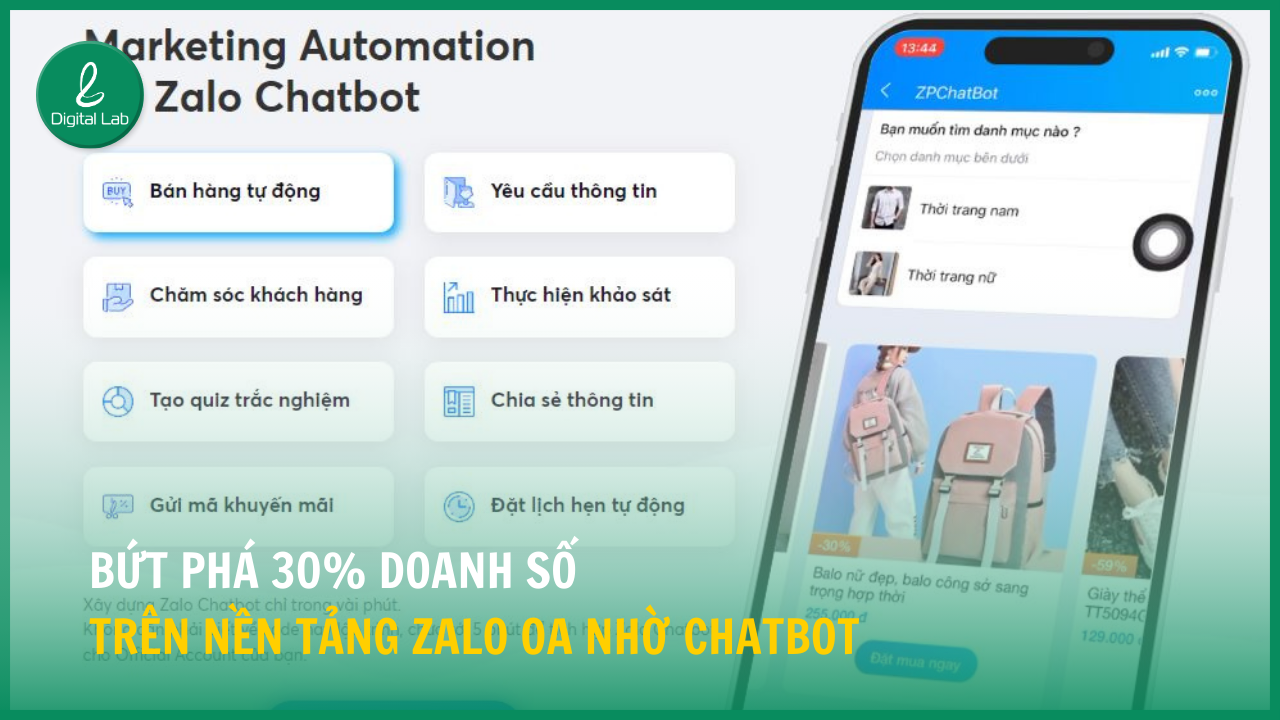 Bứt phá 30% doanh số trên nền tảng zalo oa nhờ chatbot