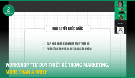 Workshop "Tư duy thiết kê strong Marketing: More than a brief"